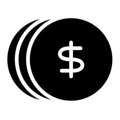 dollar sign icon on button