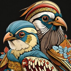 Fototapeta premium Sparrow couple