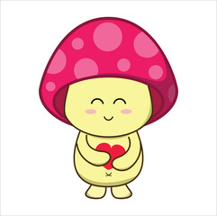 cute mushroom vector illustration design. Eps 10
