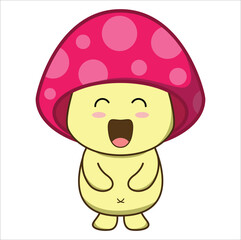 cute mushroom vector illustration design. Eps 10