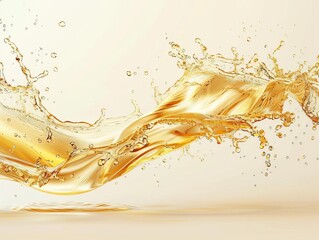 splash of white wine, drink element, highdefinition, golden yellow, isolated on white background