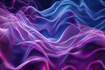 Obraz premium Abstract Flowing Waves of Blue and Purple Light, Background Image