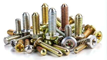 Screws isolated on white