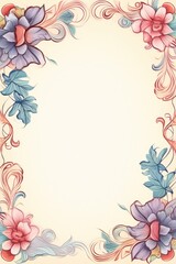 Obraz premium Elegant Floral Stationery with Blank Lines for Writing.