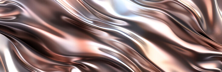 Fluid Rose Gold and Gunmetal Waves with Elegant Metallic Textures