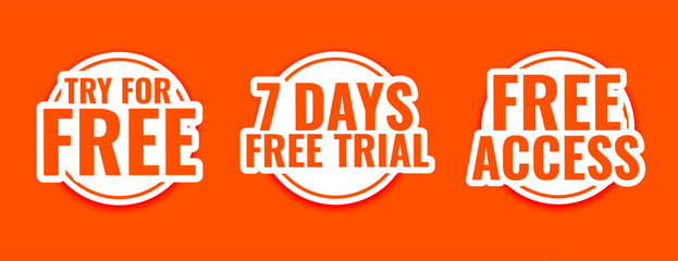 7 days free trial banner try now for full access