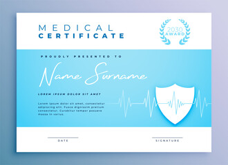 professional medical health certificate a paper of honor