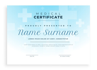 professional medical health care diploma template design