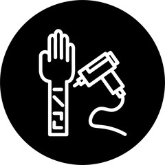 Tatoos Fashion Line White Circle Black