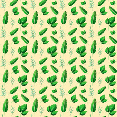 various summer leaf pattern illustration