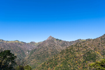 紅葉の石鎚山