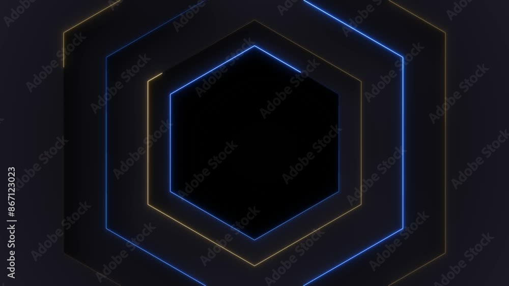 Poster technology tunnel, digital lines, big data flow, futuristic matrix background. data network, virtual