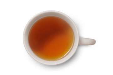 Title: Steaming cup of black tea