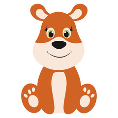 Cute Wildlife Animal Characters. Vector Illustration in Cartoon Style.