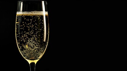Champagne Bubbles in a Glass