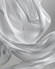 Fototapeta premium Abstract background of white silk or satin.