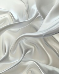 Fototapeta premium Abstract background of white silk or satin.