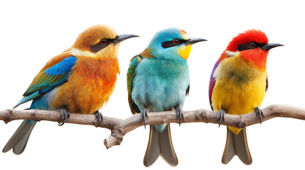 Obraz premium Colorful Asian Birds. Harpactes Ardens isolated on a transparent background