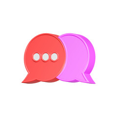 Fototapeta premium Chat talk symbol 3d icon shinny