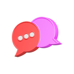 Chat talk symbol 3d icon shinny