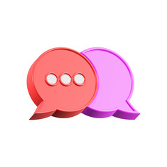 Chat talk symbol 3d icon shinny