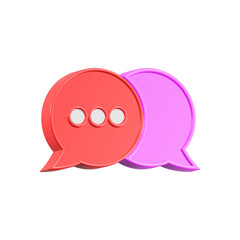 Chat talk symbol 3d icon shinny