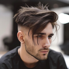 Obraz premium new hairstyle,AI