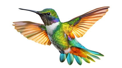 Obraz premium Colorful vintage hummingbird illustration vintage collage art, grange effect isolated on a transparent background