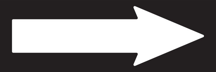 White Long arrow vector icon. eps10