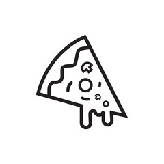 Pizza cartoon illustration and food symbol 