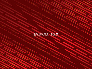 Abstract red glowing geometric lines on red background. Modern shiny gradient red futuristic pattern. Futuristic technology concept, suitable for covers, posters, banners, brochures, websites, etc.