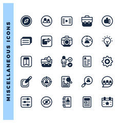 25 social Media (Linkdin) Lineal Fill icons pack. vector illustration.