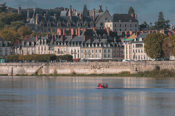 A serene day on the loire river, tours, france