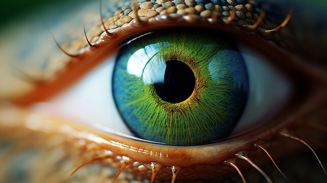 close up of a lizard eye