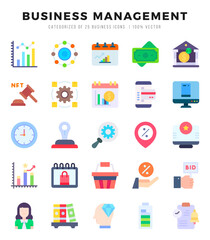 icons set. Business Management for web. app. vector illustration.
