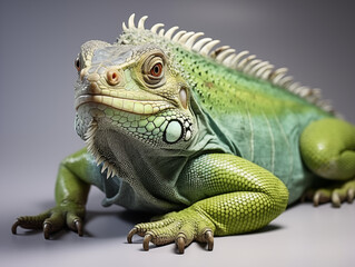 Obraz premium A Portrait of an iguana on an isolated background