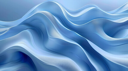 Obraz premium Blue curves background ,Clothes with a smooth surface, 3d renderingAbstract Business Technology Background , abstract minimal neon background with glowing wavy line