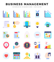 Business Management icons set. Vector illustration.