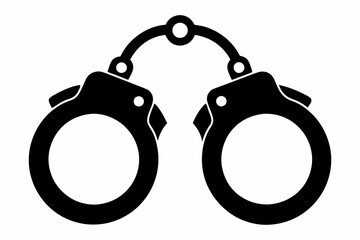 handcuffs crime vector illustration, handcuffs icon