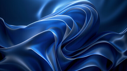 Obraz premium Blue Silk Fabric for Drapery Abstract Background, Abstract Blue and White Wavy Background ,Abstract blue background, beautiful lines and blur