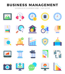 icons set. Business Management for web. app. vector illustration.