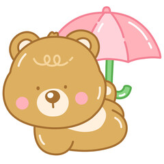 bear with umbrella
