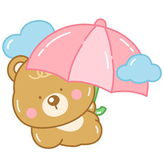 bear with umbrella