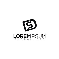 Fototapeta premium logo illustration initial letter vector full color