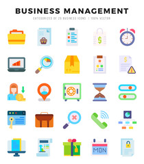 Fototapeta premium Simple Set of Business Management Related Vector Flat Icons.