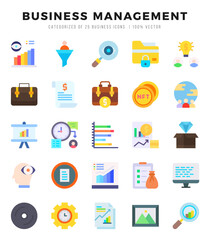 Business Management icons set. Vector illustration.