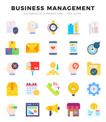Business Management Flat icons. Vector Flat illustration.