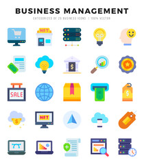 Set of Business Management Icons. Simple line art style icons pack.for website and mobile site and apps.