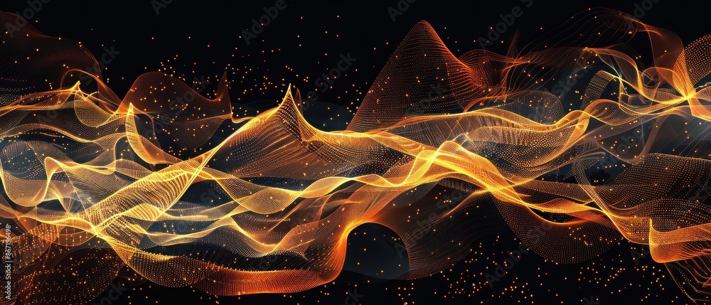 Poster digital technology network connection abstract plexus geometry background