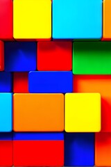 vibrant toy blocks lined up